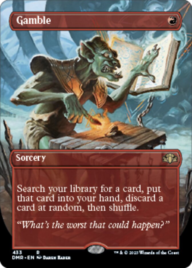 Gamble (Borderless Alternate Art) [Dominaria Remastered] | Total Play