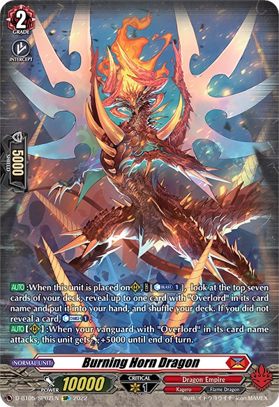 Burning Horn Dragon (D-BT05/SP02EN) [Triumphant Return of the Brave Heroes] | Total Play