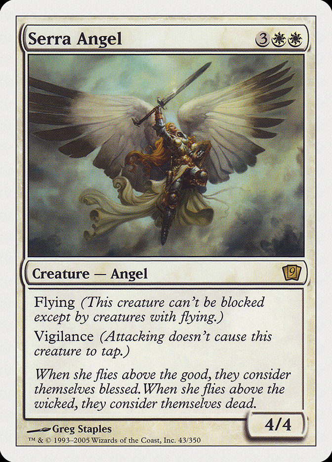 Serra Angel (9th Edition) [Oversize Cards] | Total Play