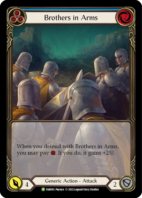 Brothers in Arms (Blue) [FAB093] (Promo)  Rainbow Foil | Total Play