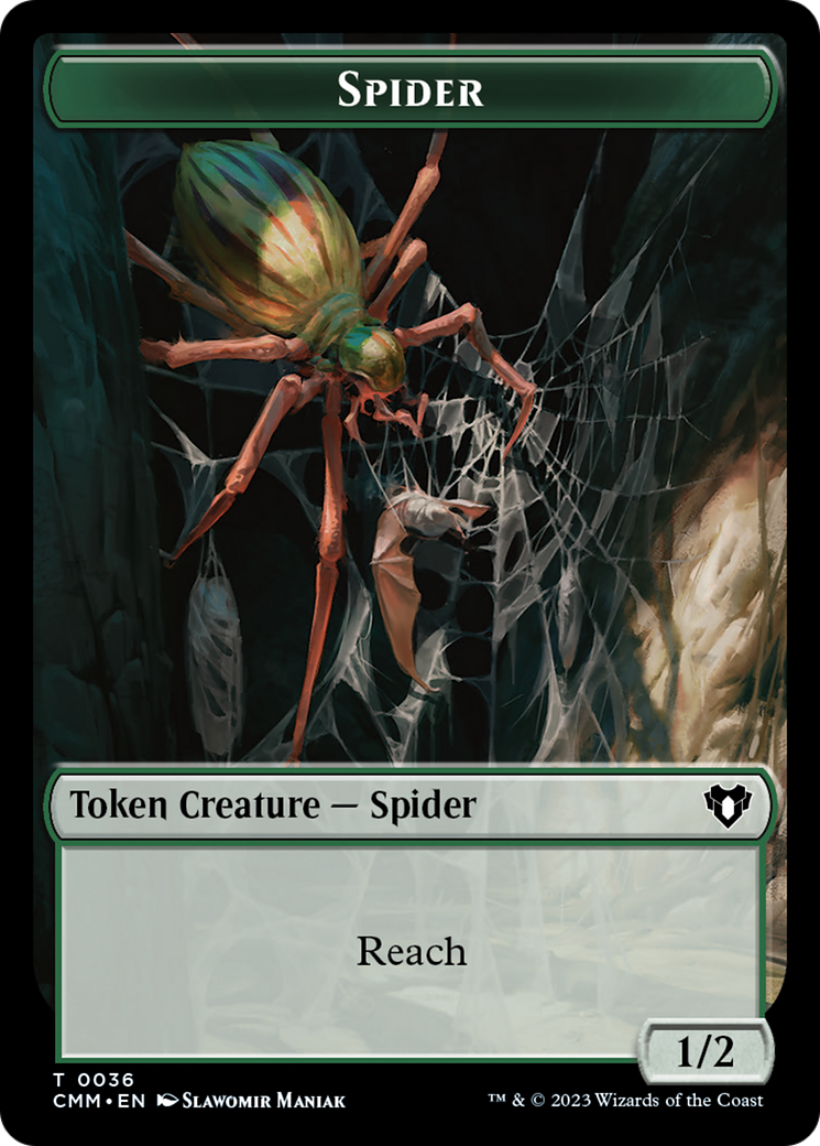 Spider Token [Commander Masters Tokens] | Total Play