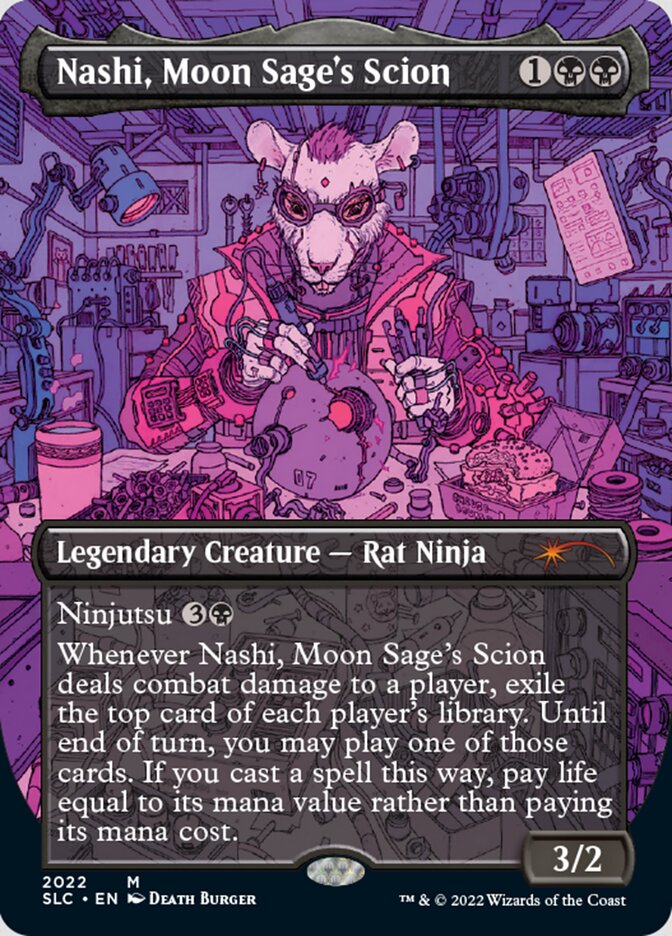 Nashi, Moon Sage's Scion (Borderless) [Secret Lair Countdown Kit] | Total Play