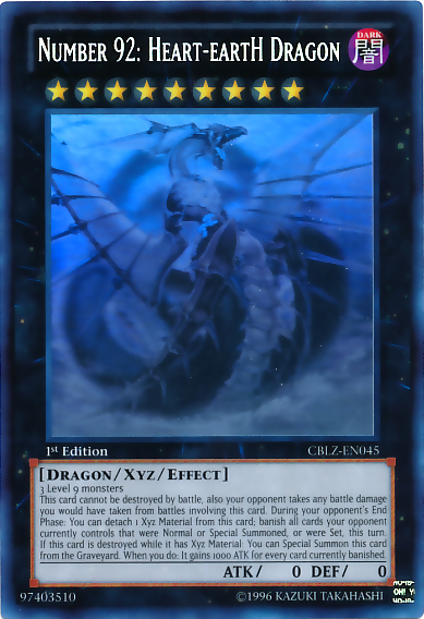Number 92: Heart-eartH Dragon [CBLZ-EN045] Ghost Rare | Total Play
