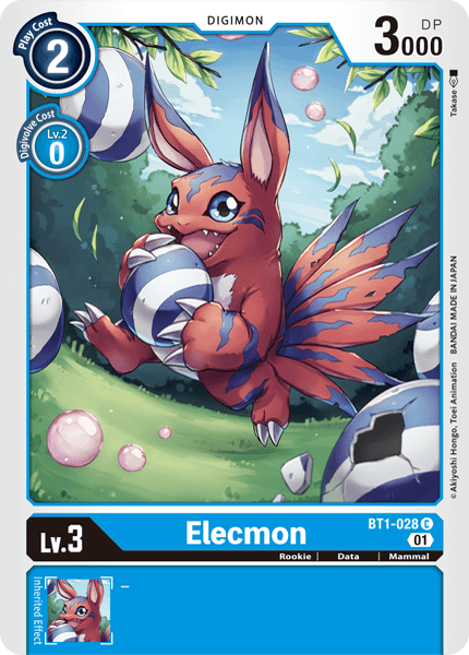 Elecmon [BT1-028] (Alternative Art) [Starter Deck: Ulforce Veedramon] | Total Play