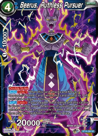 Beerus, Ruthless Pursuer (BT16-036) [Realm of the Gods] | Total Play