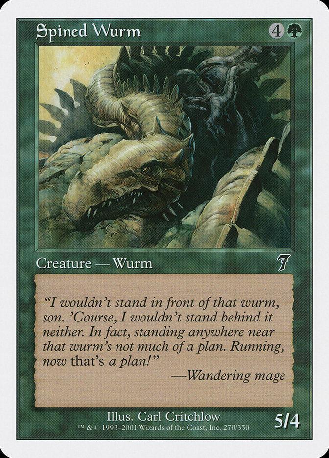 Spined Wurm [Seventh Edition] | Total Play