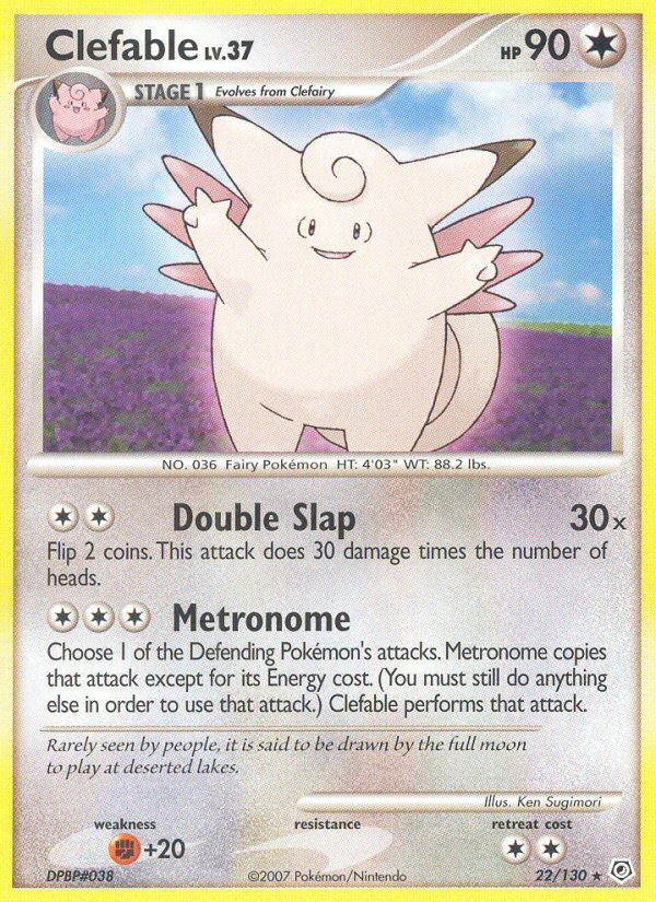 Clefable (22/130) [Diamond & Pearl: Base Set] | Total Play