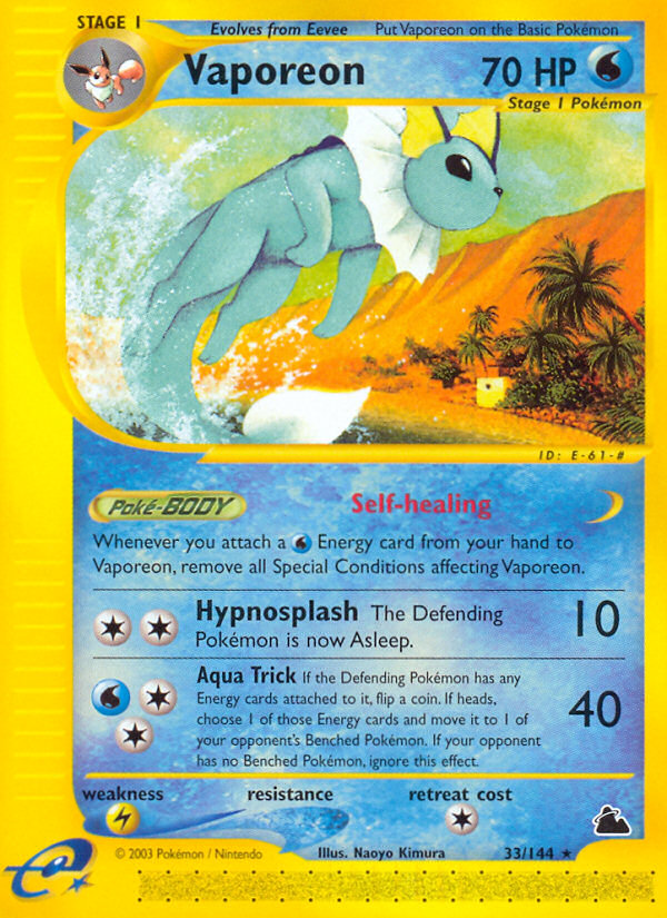 Vaporeon (33/144) [Skyridge] | Total Play