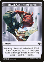 Dwarf Berserker // Tibalt, Cosmic Impostor Emblem Double-Sided Token [Kaldheim Tokens] | Total Play