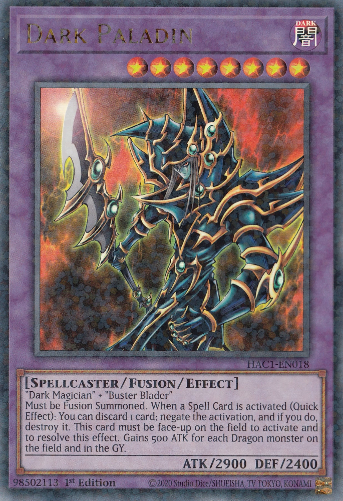 Dark Paladin (Duel Terminal) [HAC1-EN018] Parallel Rare | Total Play