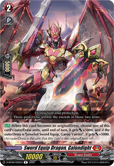 Sword Equip Dragon, Galondight (D-BT06/036EN) [Blazing Dragon Reborn] | Total Play