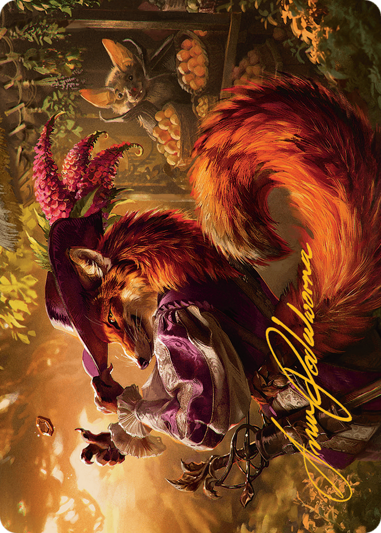 Mr. Foxglove Art Card (Gold-Stamped Signature) [Bloomburrow Art Series] | Total Play