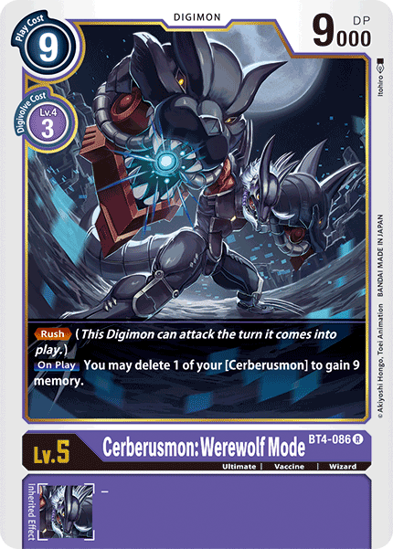 Cerberusmon: Werewolf Mode [BT4-086] [Great Legend] | Total Play