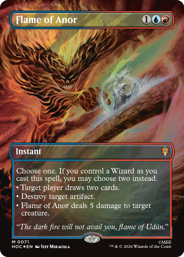 Flame of Anor (Borderless) (Surge Foil) [The Hobbit: Eternal-Legal] | Total Play
