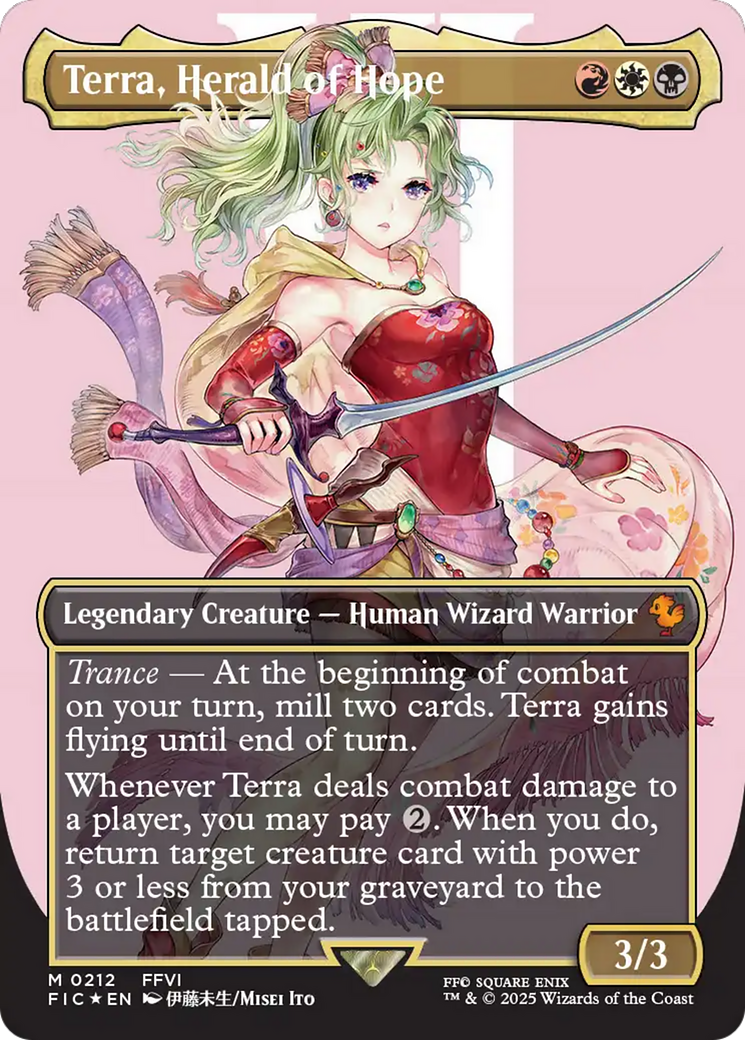 Terra, Herald of Hope (Borderless) (Surge Foil) [FINAL FANTASY Commander] | Total Play