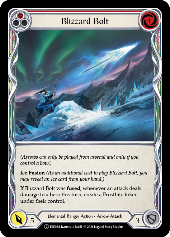 Blizzard Bolt (Red) [U-ELE044] (Tales of Aria Unlimited)  Unlimited Normal | Total Play