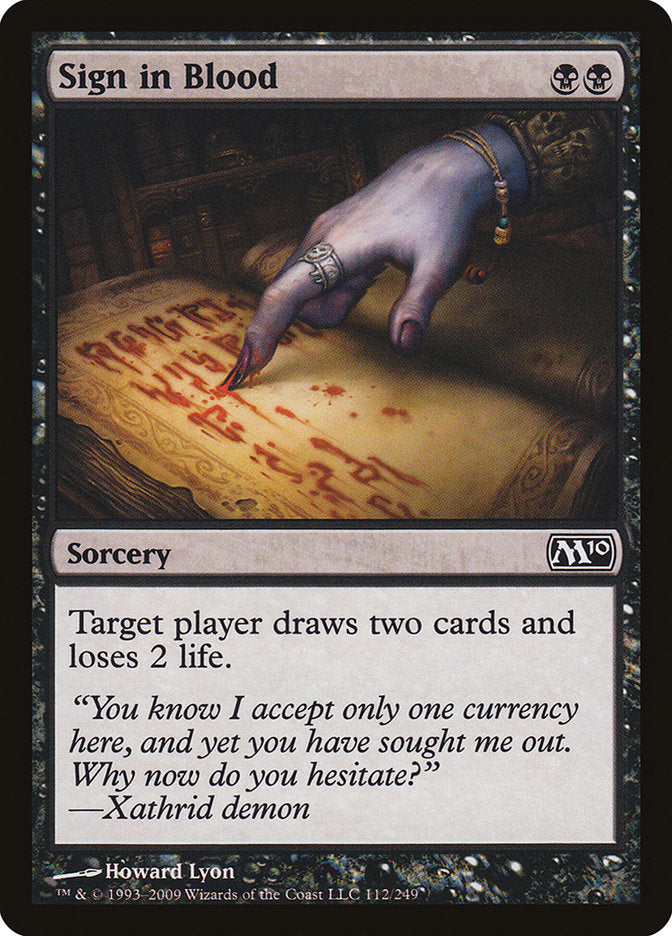 Sign in Blood [Magic 2010] | Total Play