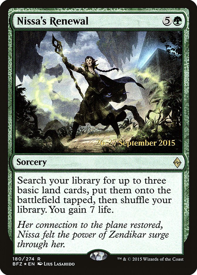 Nissa's Renewal [Battle for Zendikar Prerelease Promos] | Total Play