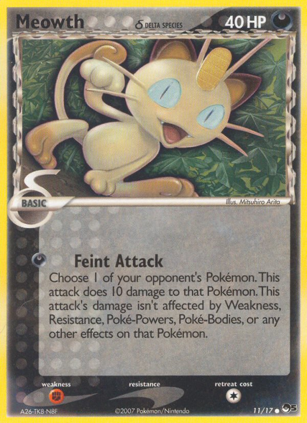 Meowth (11/17) (Delta Species) [POP Series 5] | Total Play
