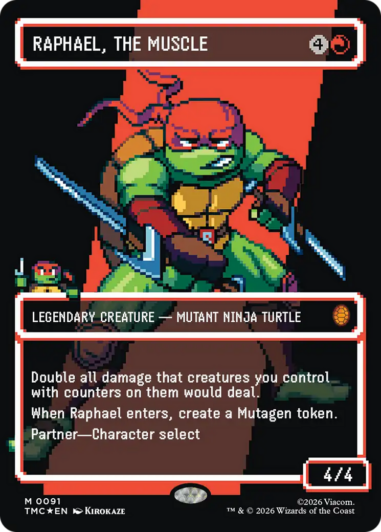 Raphael, the Muscle (0091) (Borderless) (Surge Foil) [Teenage Mutant Ninja Turtles Commander] | Total Play
