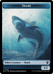 Bird (011) // Shark Double-Sided Token [Bloomburrow Commander Tokens] | Total Play