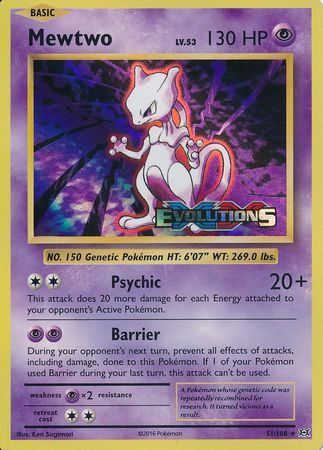 Mewtwo (51/108) (XY Evolutions Prerelease) [XY: Black Star Promos] | Total Play