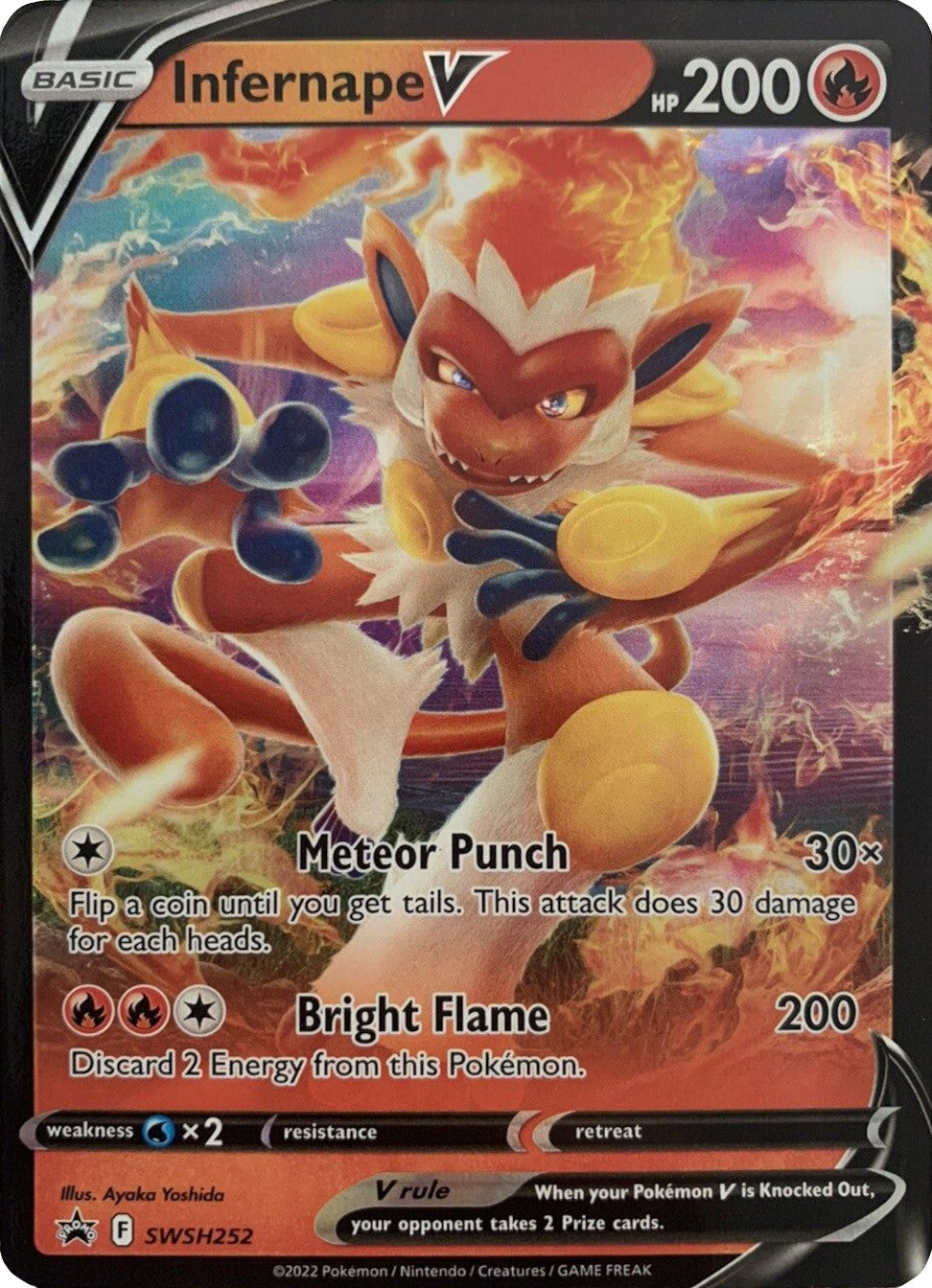 Infernape V (SWSH252) (Jumbo Card) [Sword & Shield: Black Star Promos] | Total Play