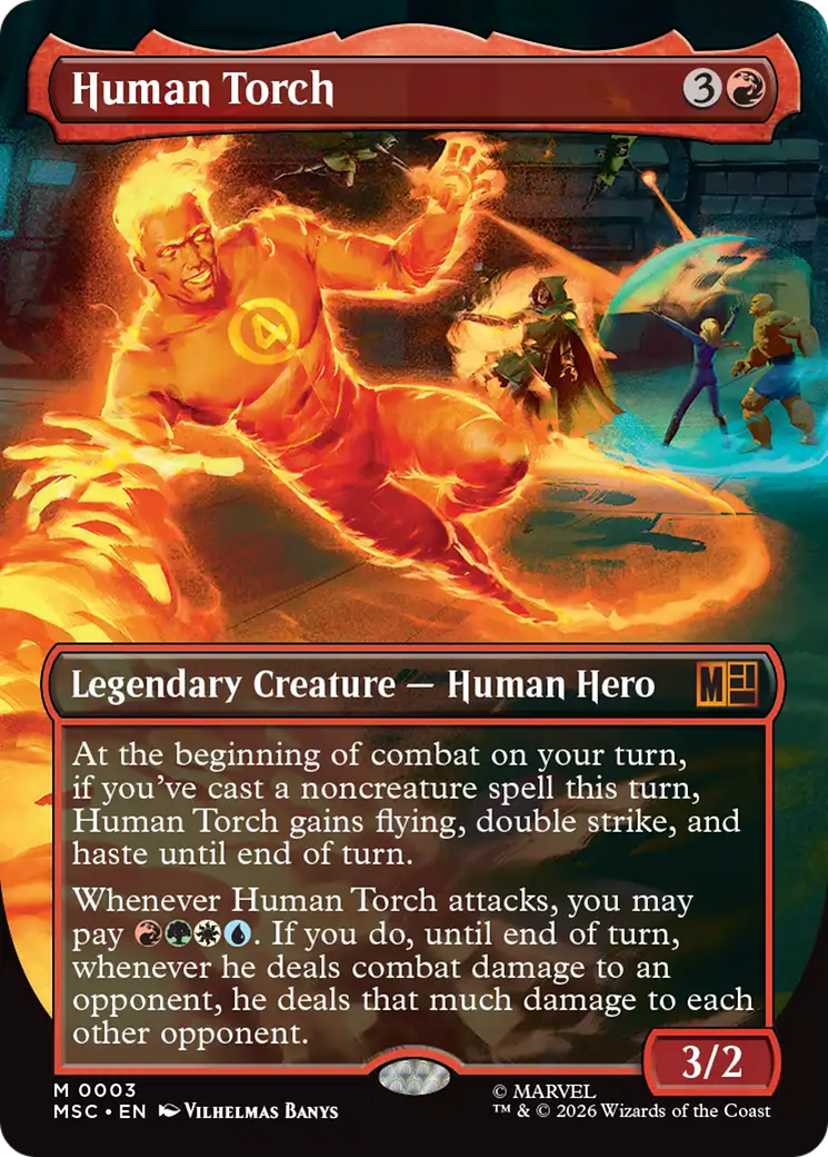 Human Torch (Borderless) [Marvel Super Heroes Commander] | Total Play