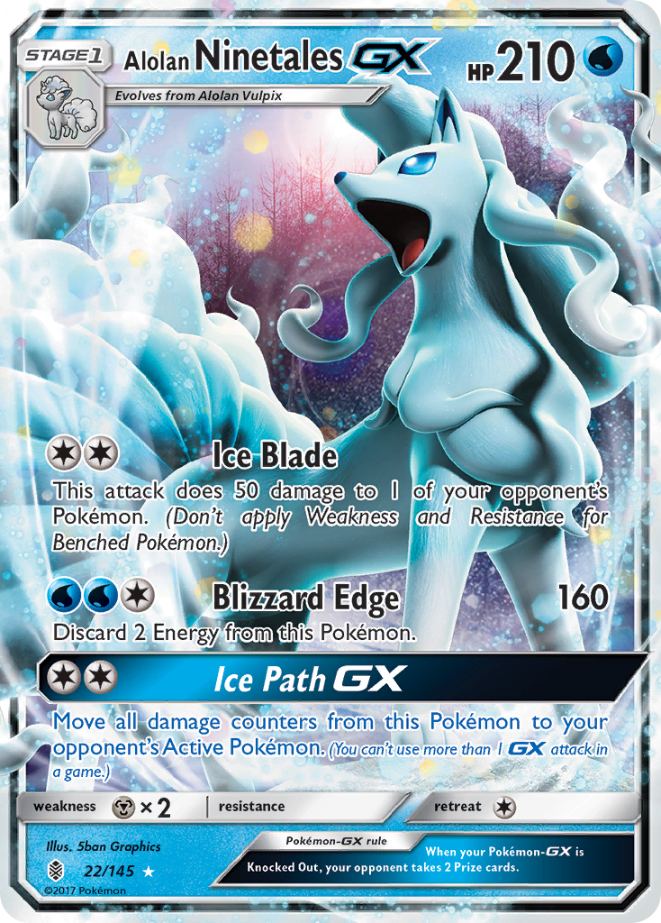 Alolan Ninetales GX (22/145) [Sun & Moon: Guardians Rising] | Total Play