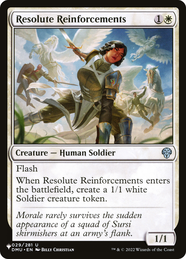 Resolute Reinforcements [The List] | Total Play