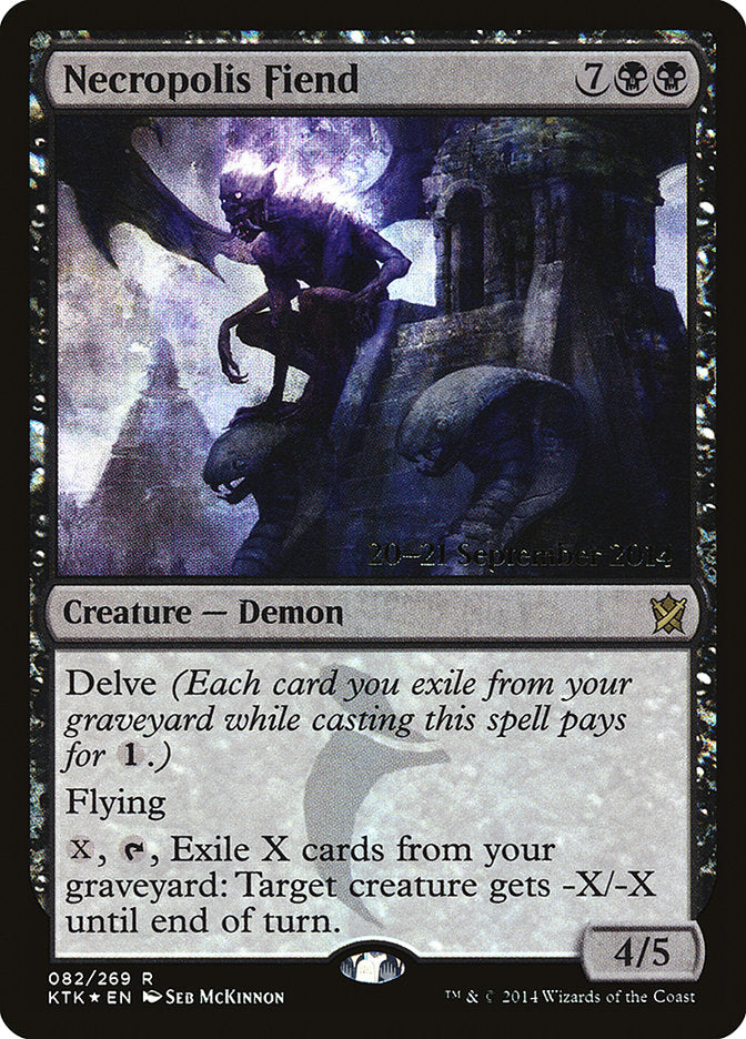Necropolis Fiend [Khans of Tarkir Prerelease Promos] | Total Play