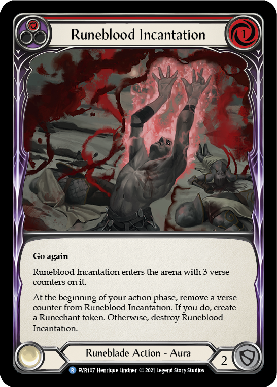 Runeblood Incantation (Red) [EVR107] (Everfest)  1st Edition Rainbow Foil | Total Play