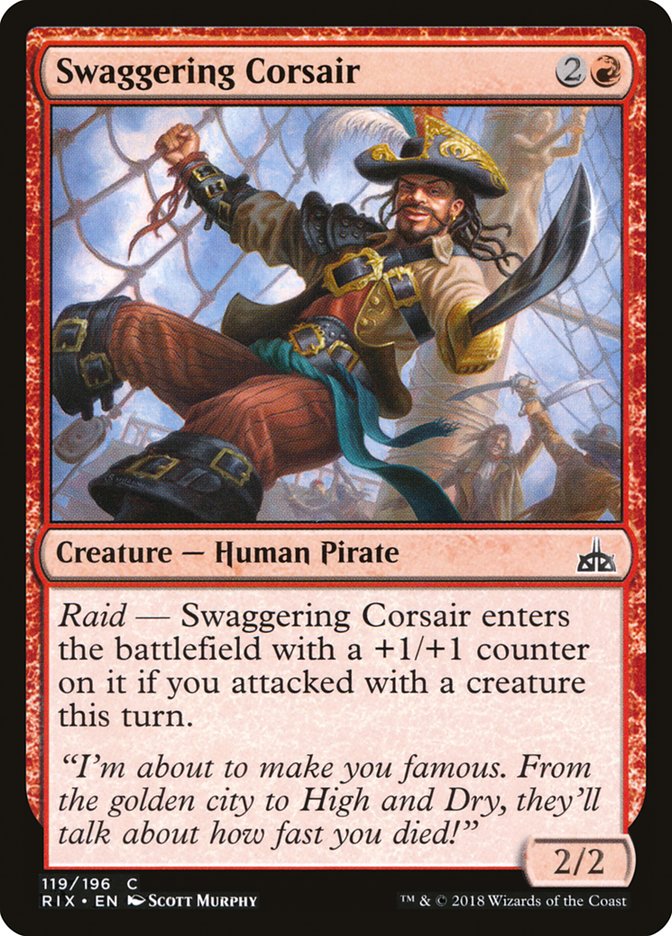 Swaggering Corsair [Rivals of Ixalan] | Total Play