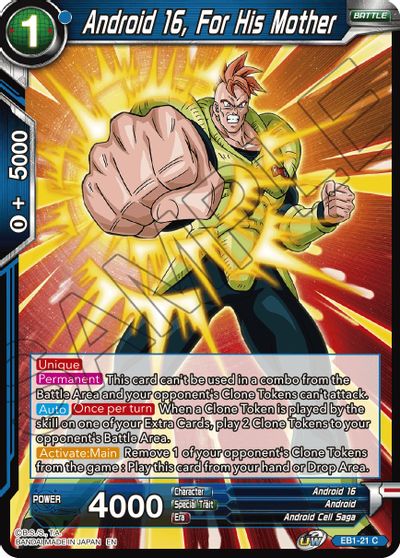 Android 16, For His Mother (EB1-21) [Battle Evolution Booster] | Total Play