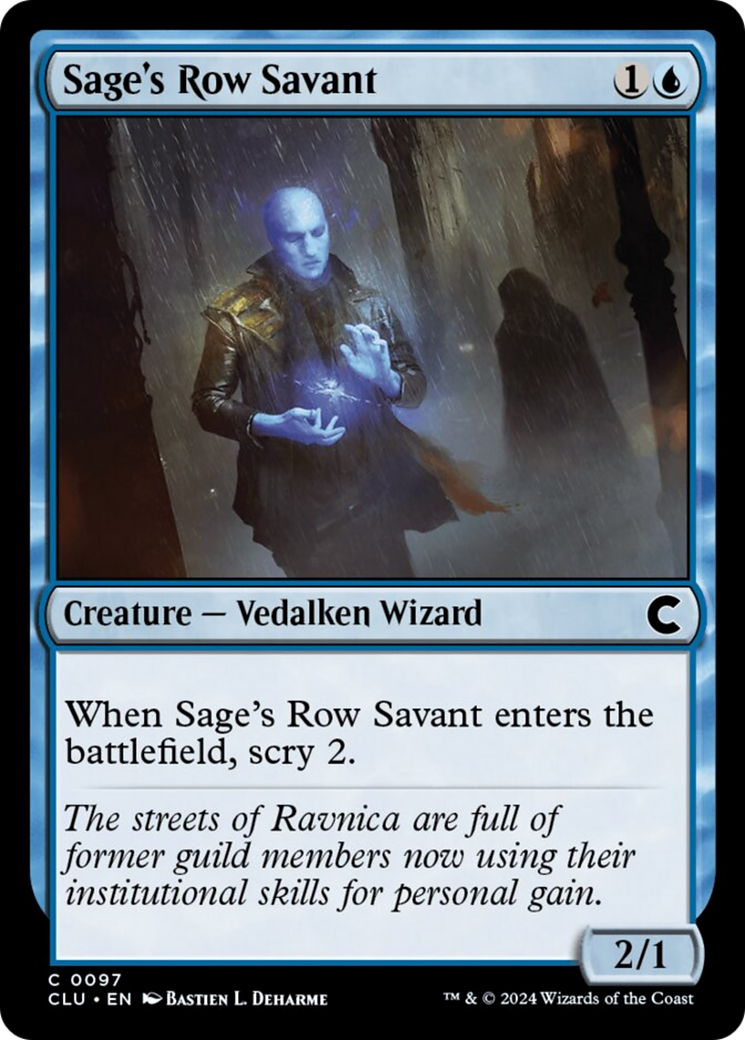 Sage's Row Savant [Ravnica: Clue Edition] | Total Play