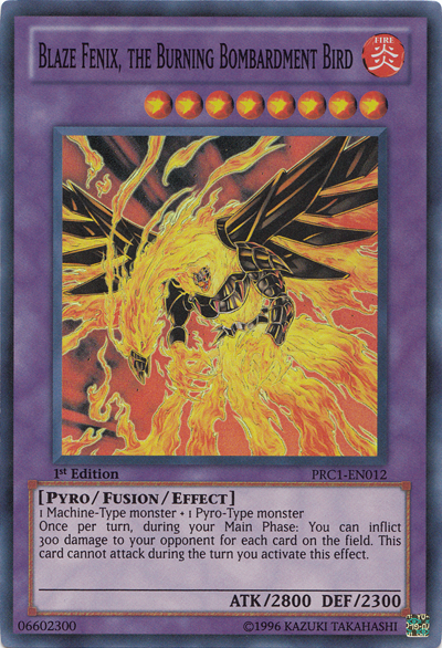 Blaze Fenix, the Burning Bombardment Bird [PRC1-EN012] Super Rare | Total Play