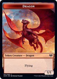 Dragon // Thopter Double-Sided Token [Kaldheim Commander Tokens] | Total Play