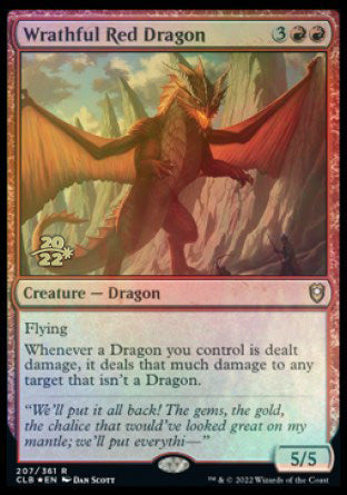 Wrathful Red Dragon [Commander Legends: Battle for Baldur's Gate Prerelease Promos] | Total Play