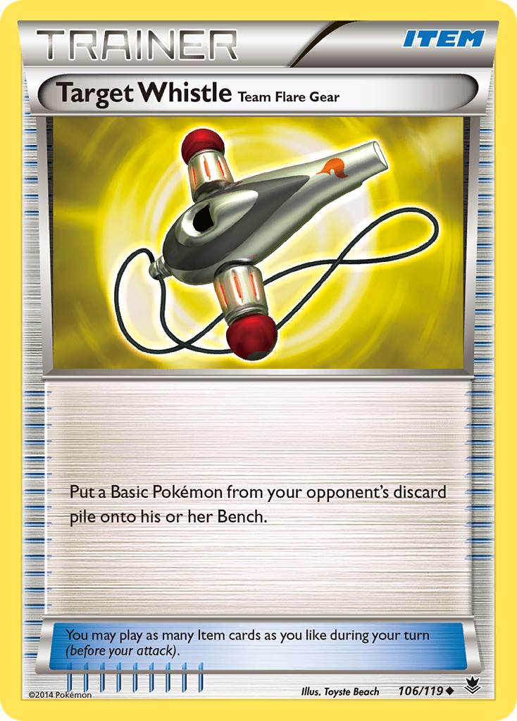 Target Whistle Team Flare Gear (106/119) [XY: Phantom Forces] | Total Play