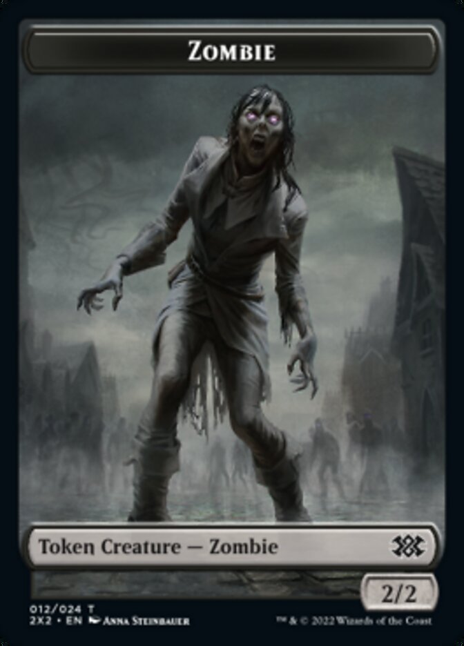 Zombie // Spirit (008) Double-Sided Token [Double Masters 2022 Tokens] | Total Play