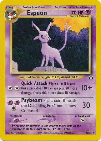 Espeon (20/75) [Neo Discovery Unlimited] | Total Play