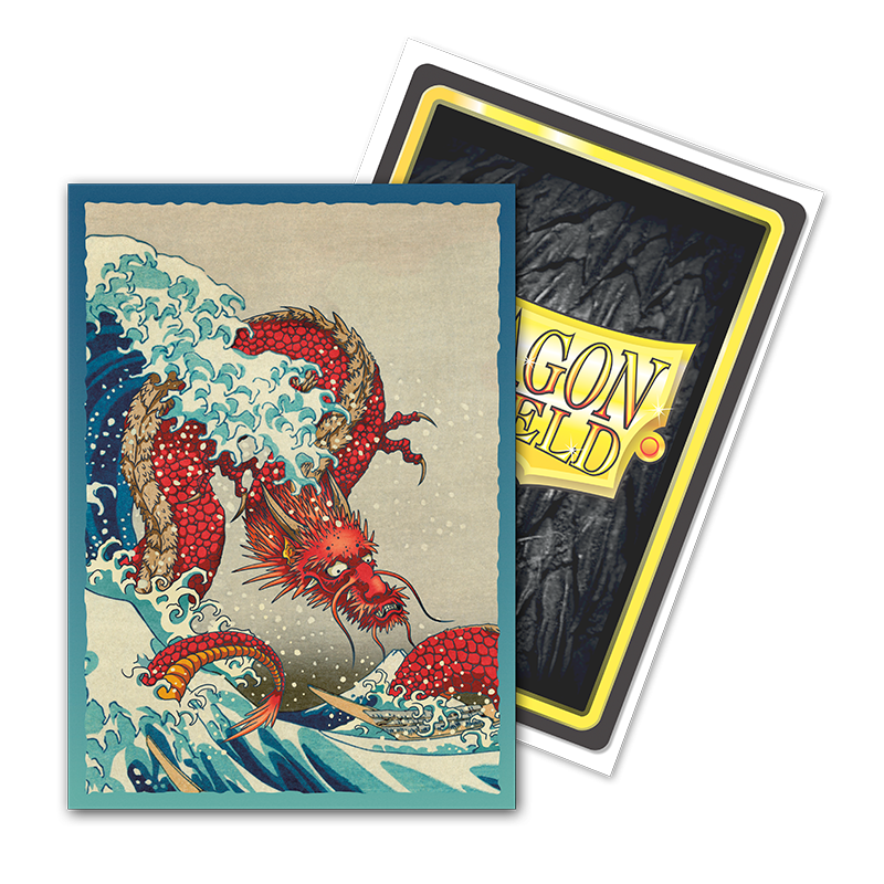 Dragon Shield: Standard 100ct Brushed Art Sleeves - The Great Wave | Total Play