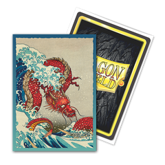 Dragon Shield: Standard 100ct Brushed Art Sleeves - The Great Wave | Total Play