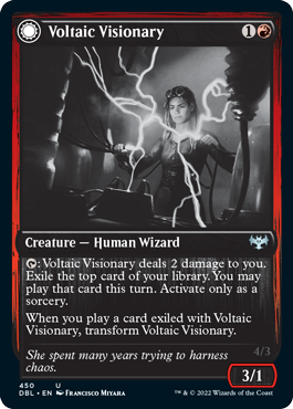 Voltaic Visionary // Volt-Charged Berserker [Innistrad: Double Feature] | Total Play