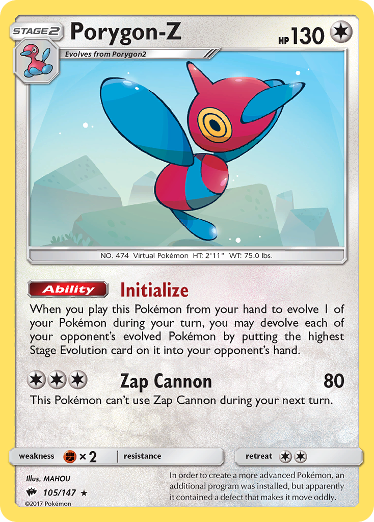 Porygon-Z (105/147) [Sun & Moon: Burning Shadows] | Total Play