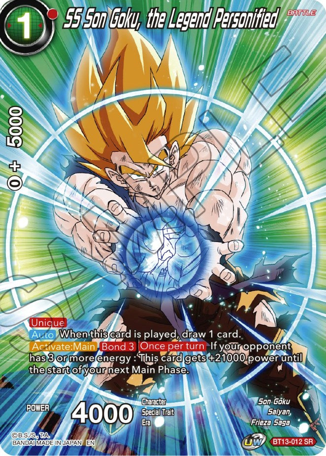 SS Son Goku, the Legend Personified (BT13-012) [Theme Selection: History of Son Goku] | Total Play