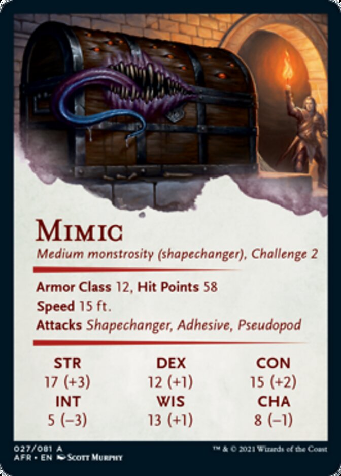 Mimic Art Card [Dungeons & Dragons: Adventures in the Forgotten Realms Art Series] | Total Play