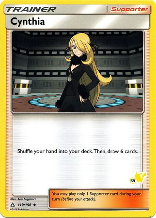 Cynthia (119/156) (Pikachu Stamp #59) [Battle Academy 2020] | Total Play