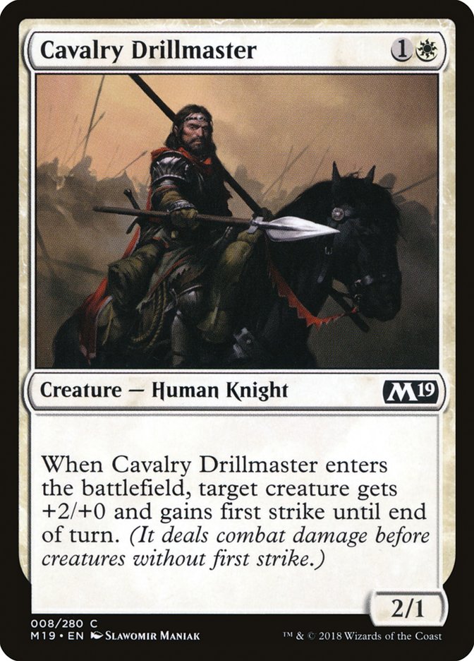 Cavalry Drillmaster [Core Set 2019] | Total Play