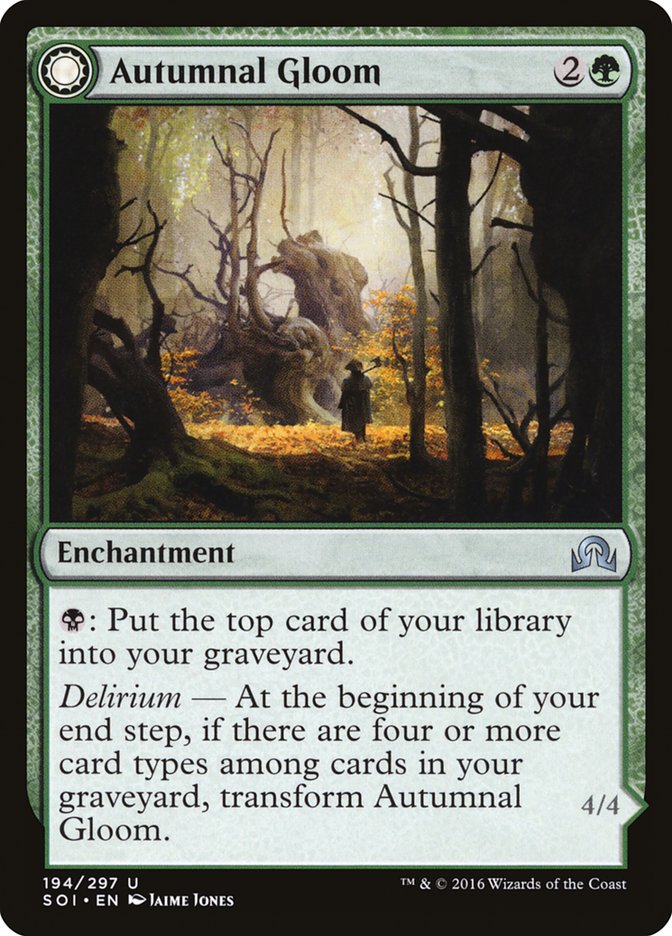 Autumnal Gloom // Ancient of the Equinox [Shadows over Innistrad] | Total Play